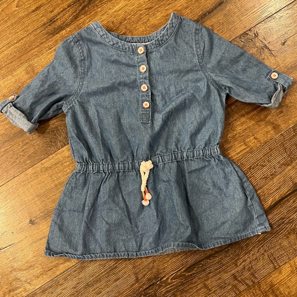 Cat and Jack 1/4 Button Jean Blouse